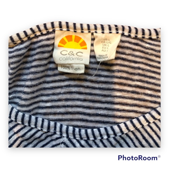 ✨ C&C California Striped Linen Short Sleeve Shirt - Picture 3 of 6
